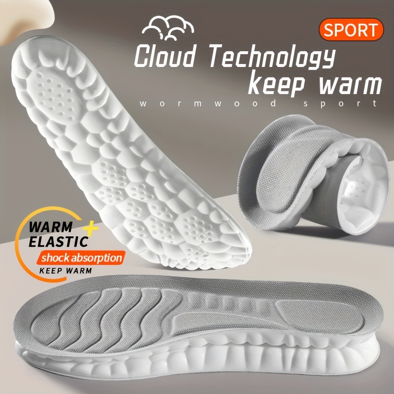 Women'S Shoes High Arch Support - 4D スポーツインソールソフト通気性高弾性衝撃吸収ランニングシューズパッド男性女性用ラテックスマッサージインソール