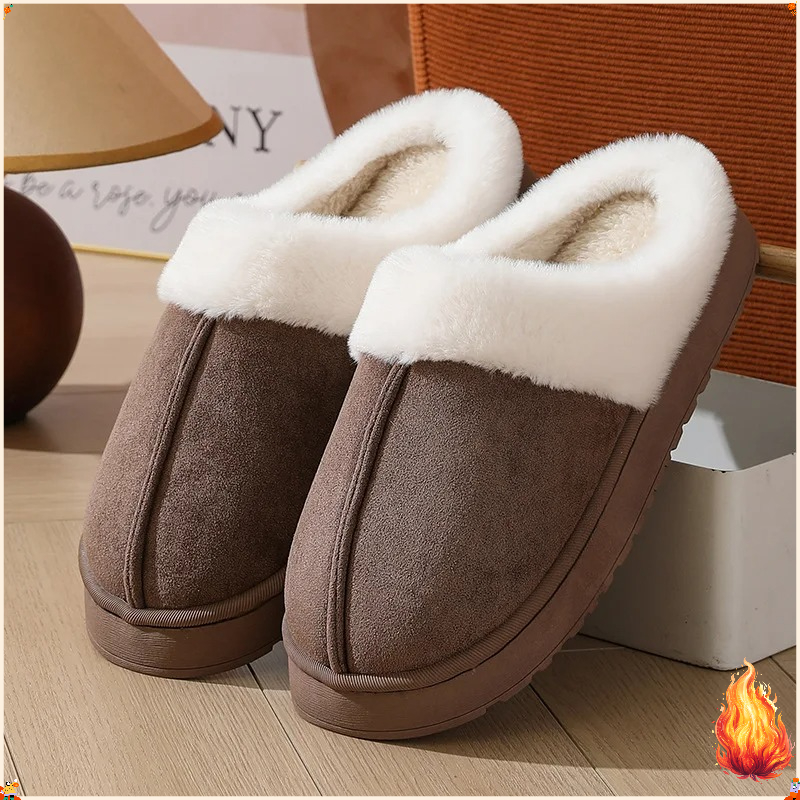 Women Shoes For Winter - 2026年ホットセールぬいぐるみスリッパユニセックス冬用ルームシューズ厚底滑り止めファー襟付き暖かい室内室外兼用フットウェアユニセックス