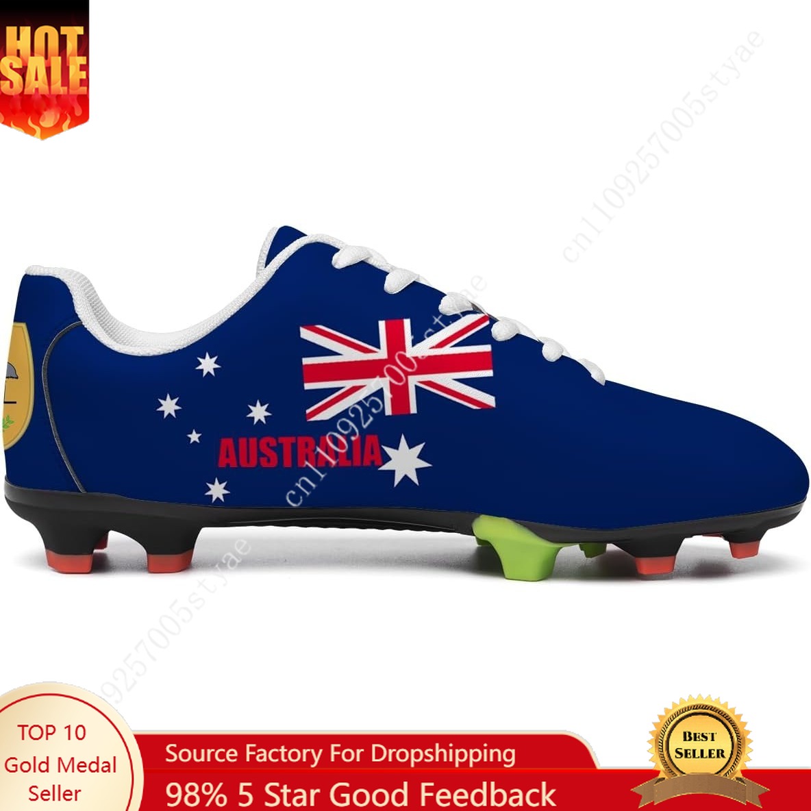 Women Shoes In Australia - オーストラリア国旗フットボールシューズ男性女性サッカーシューズ PU スニーカー屋外レースアップスポーツシューズ 2026