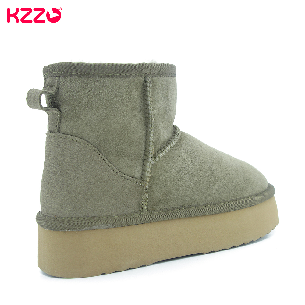 Kzzo-女性のためのクラシックなスノーブーツ、シープスキン - Women Shoes In Australia のレビューと価格