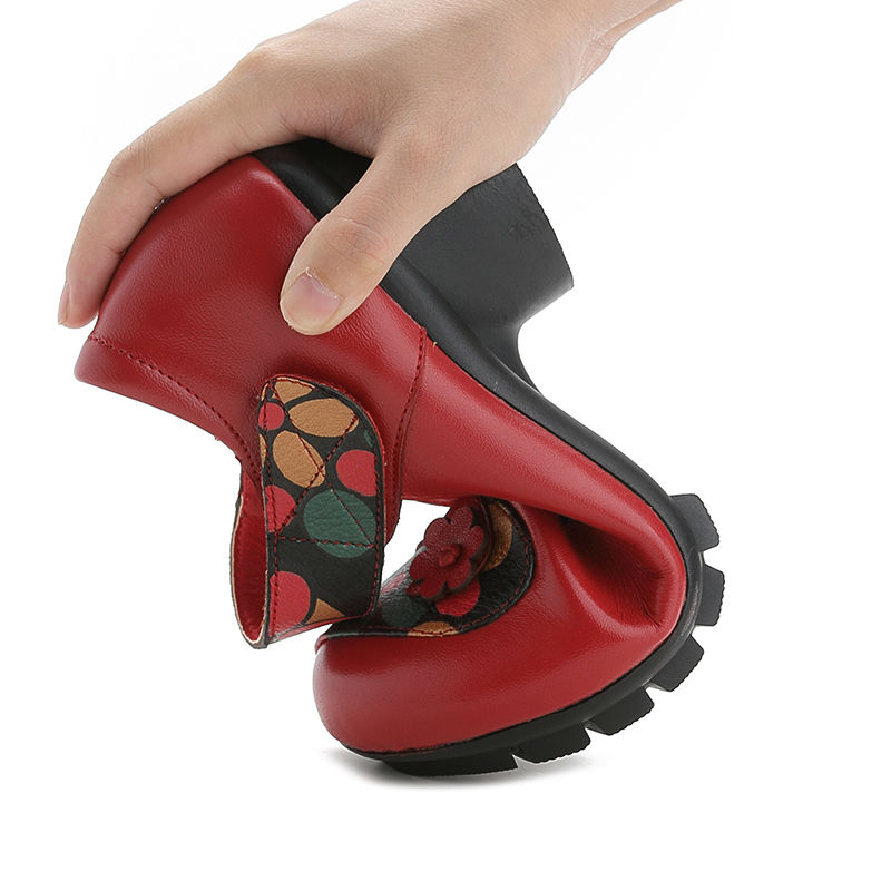 女性のための豪華な花柄のウェッジヒール,スタイリッシュな靴, - Leopard Print Heels のレビューと価格