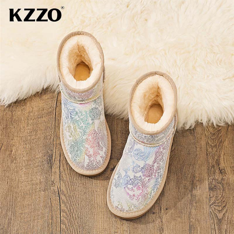 KZZO 新到着オーストラリア冬のスノーブーツ女性本革ショー - Women Shoes In Australia のレビューと価格