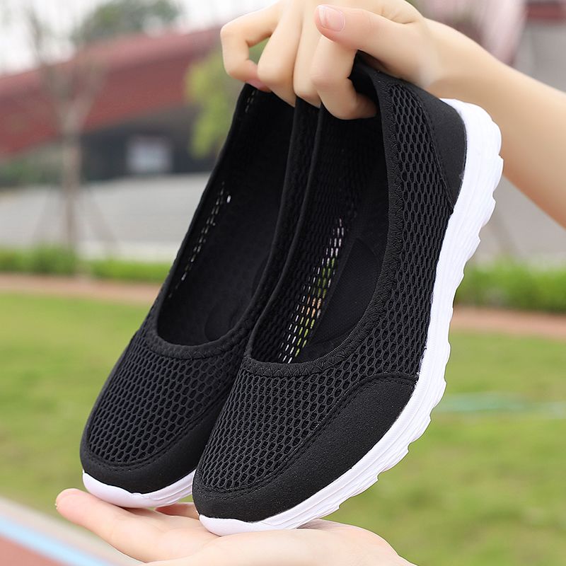 メンズ布靴 春用 幅広 スリッポン メッシュ ウォーキングシ - Women'S Shoes In Wide Width のレビューと価格