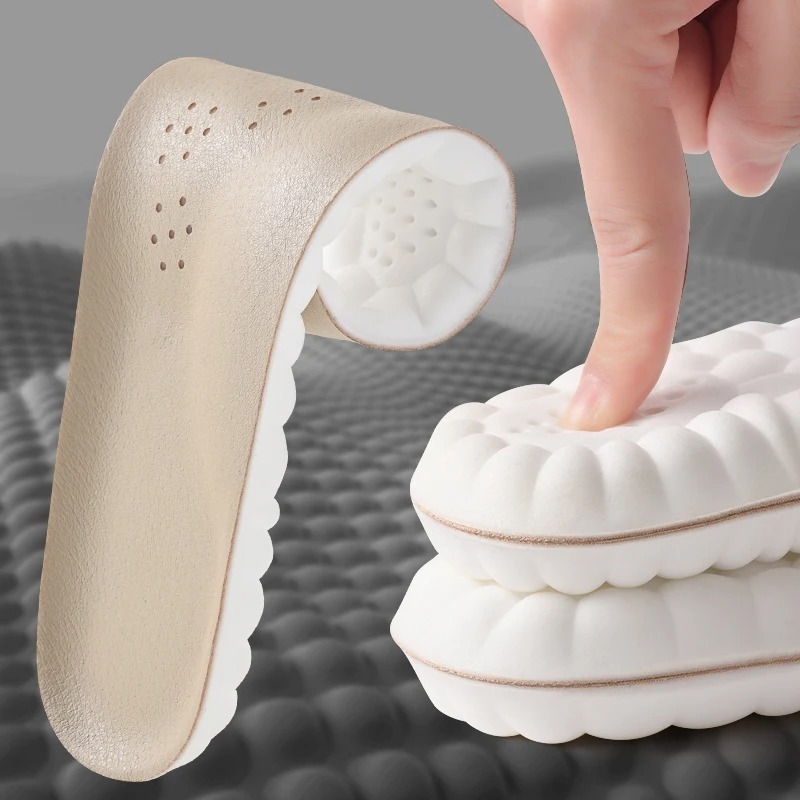 1 ペアフェイクレザーラテックスインソール高弾性アーチサポー - Women'S Shoes High Arch Support のレビューと価格