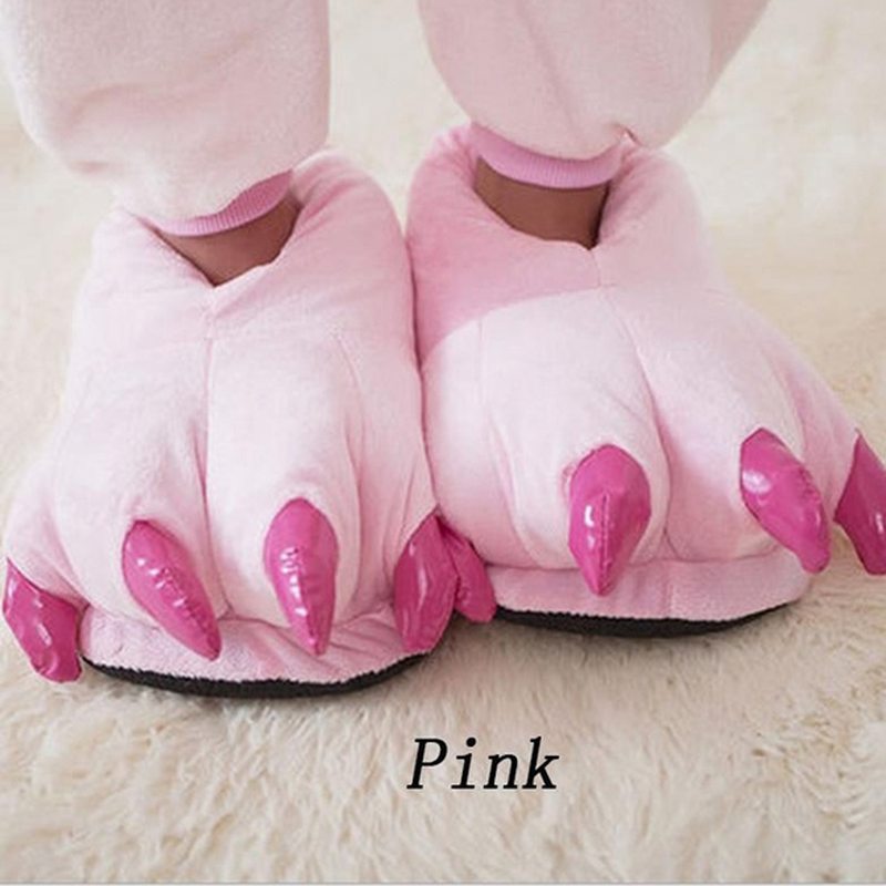 冬用暖かいソフト室内スリッパ、男女兼用、面白い動物の足型、ク - Women Shoes For Winter のレビューと価格