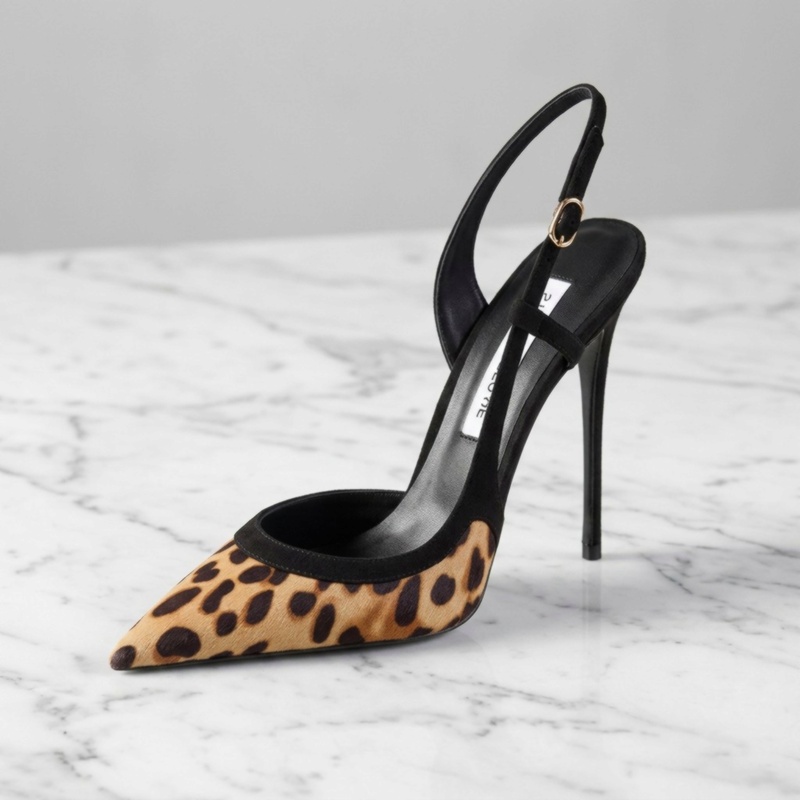 越金龍（ユエジンロン） # YJ26-802、黒のスエードレ - Leopard Print Heels のレビューと価格