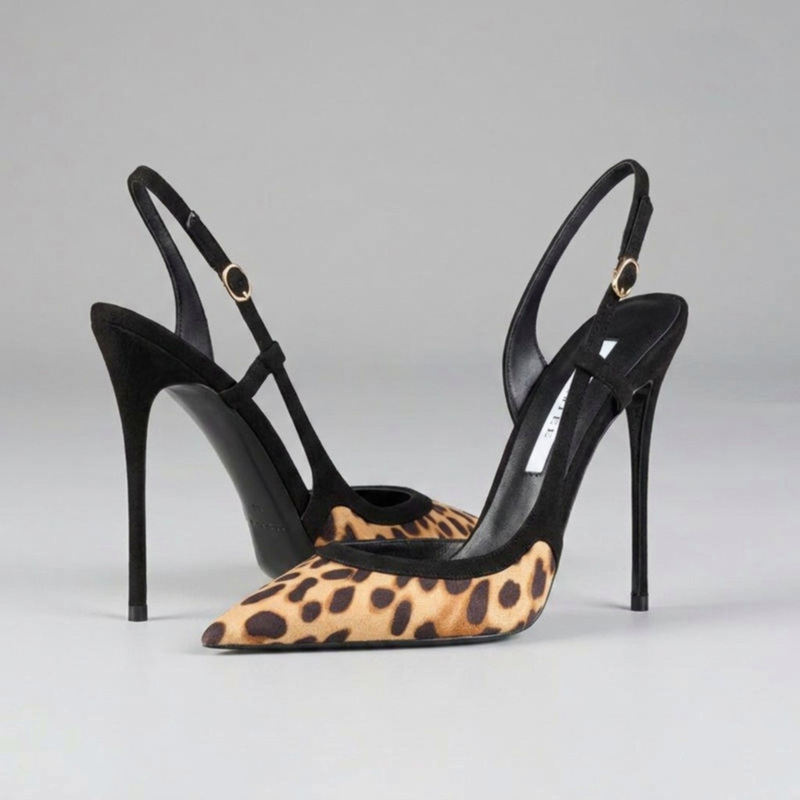 越金龍（ユエジンロン） # YJ26-802、黒のスエードレ - Leopard Print Heels のレビューと価格